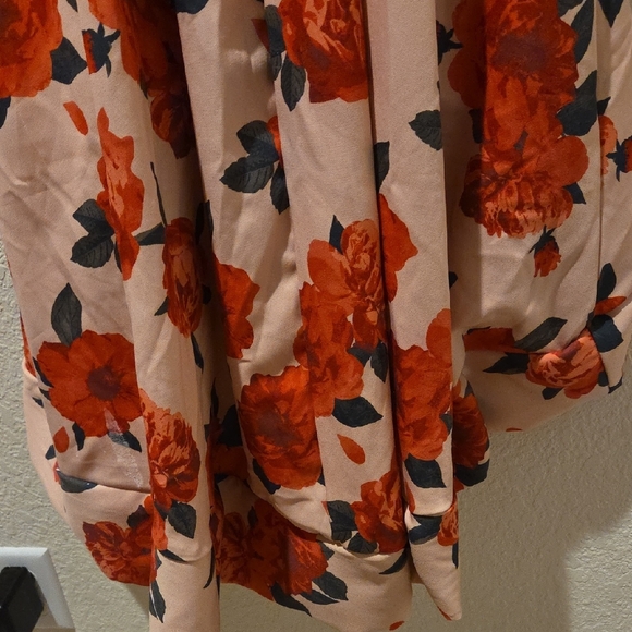 Joyfolie Floral High-Low Dress in Pink and Red - Picture 4 of 8